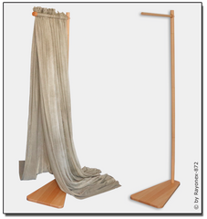 金剛罩嬰兒牀電磁波防護垂幕(連天然色櫸木架) Goldkind Pro® Shielding Canopy for Baby Bed (natural beechwood stand)