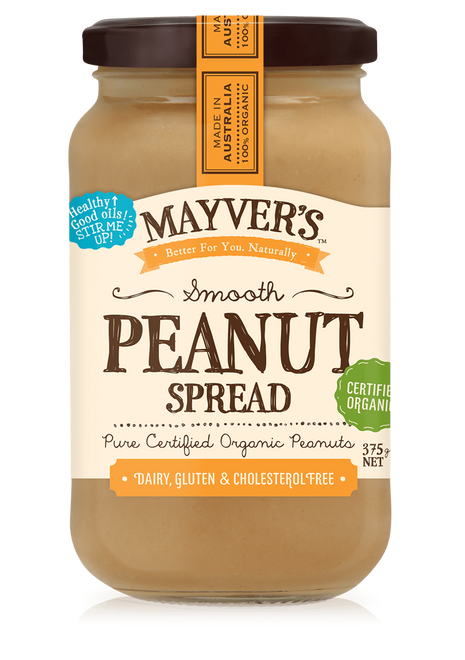 有機香滑純花生醬 Mayver's Organic Smooth Peanut Spread (375g)