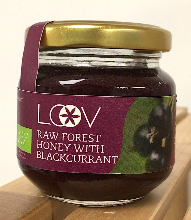 有機黑加侖子粉混合森林原生蜂蜜 Raw Forest Honey with Blackcurrant (150g)