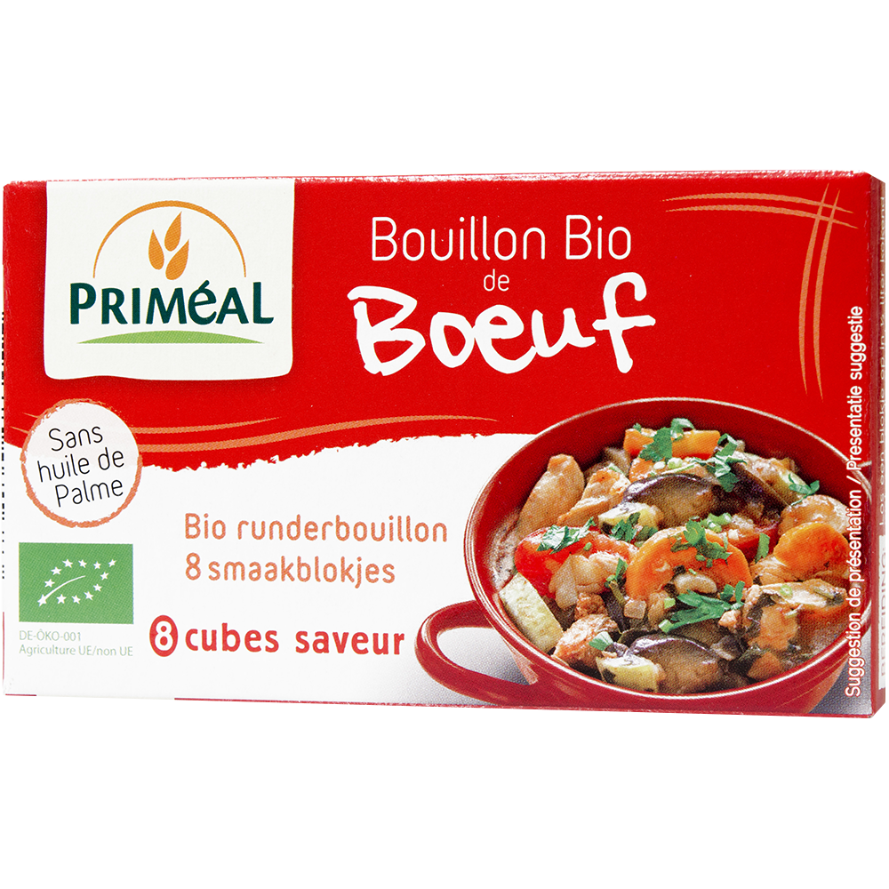 法國有機牛肉上湯粒 (不含味精) Priméal Organic Beef Stock Cubes (8 cubes)