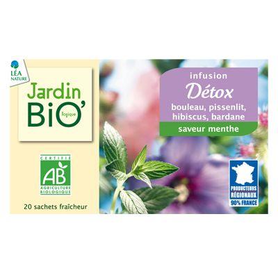 法國有機草本排毒茶茶包 (不含咖啡因) Jardin Bio Organic Detox Infusion (30g)