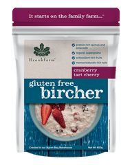 澳洲農場無麥麩藜麥果仁莓子早餐 Brookfarm Gluten Free Quinoa and Nut Muesli with Tart Cherries (400g)