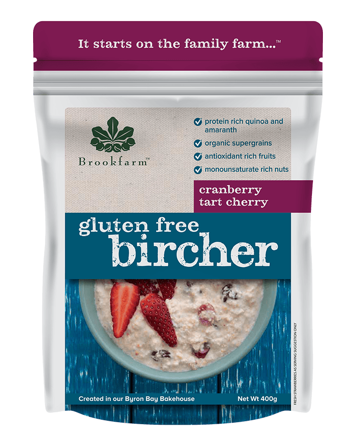 澳洲農場無麥麩藜麥果仁莓子早餐 Brookfarm Gluten Free Quinoa and Nut Muesli with Tart Cherries (400g)