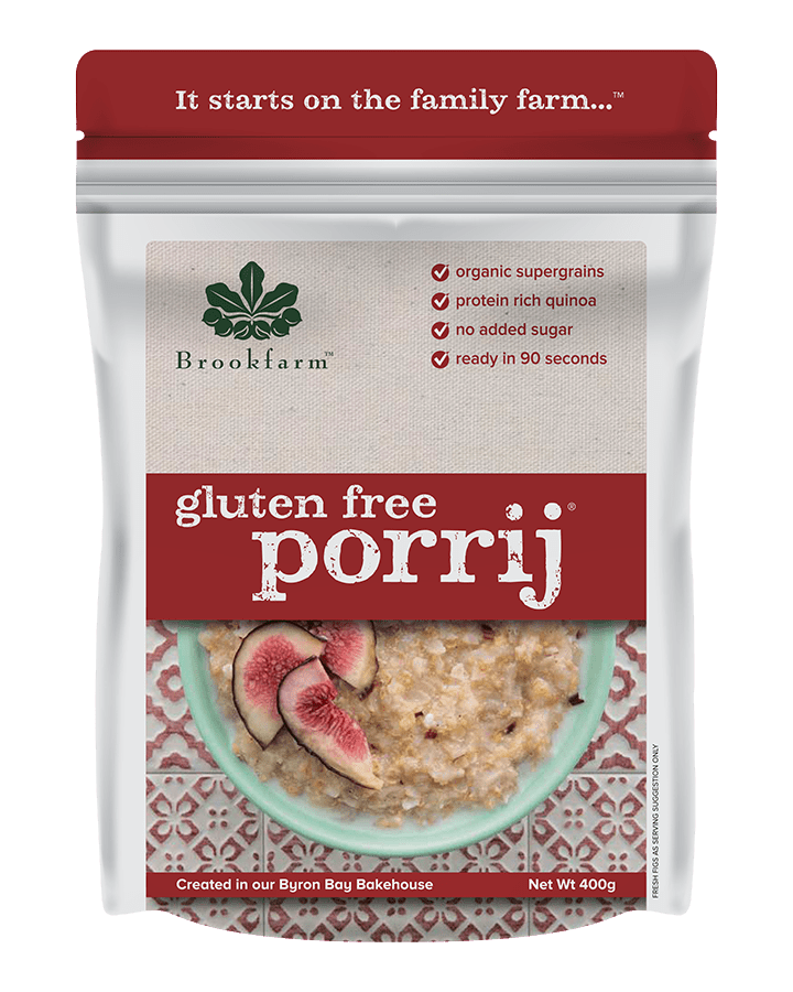 澳洲農場無麥麩糙米果仁糊 Brookfarm Gluten Free Brown Rice Macadamia Porrij (400g)