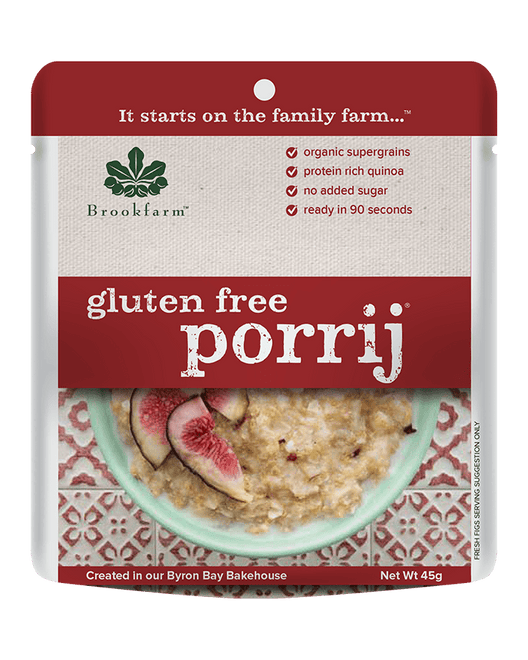 澳洲農場無麥麩糙米果仁糊 (細包) Brookfarm Gluten Free Brown Rice Macadamia Porrij Sachet (45g)