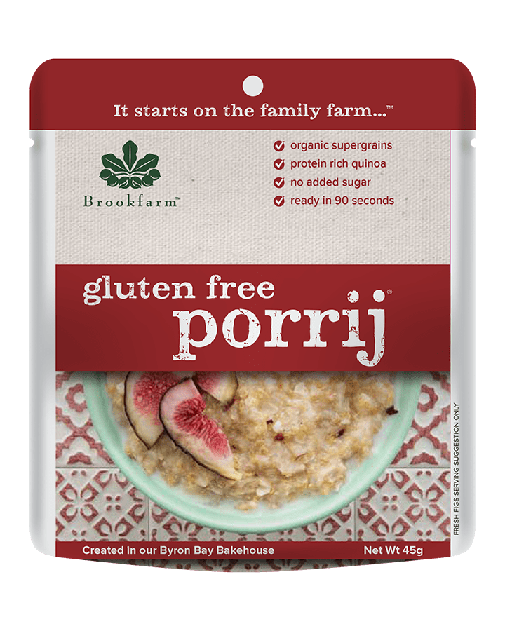 澳洲農場無麥麩糙米果仁糊 (細包) Brookfarm Gluten Free Brown Rice Macadamia Porrij Sachet (45g)