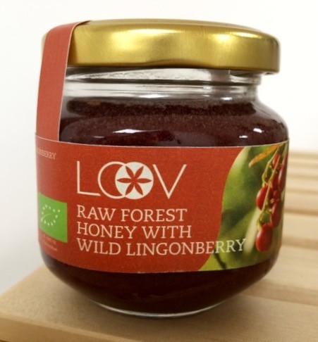 Loov 有機野生越橘粉混合森林原生蜂蜜 Raw Forest Honey with Wild Lingonberry (150g)