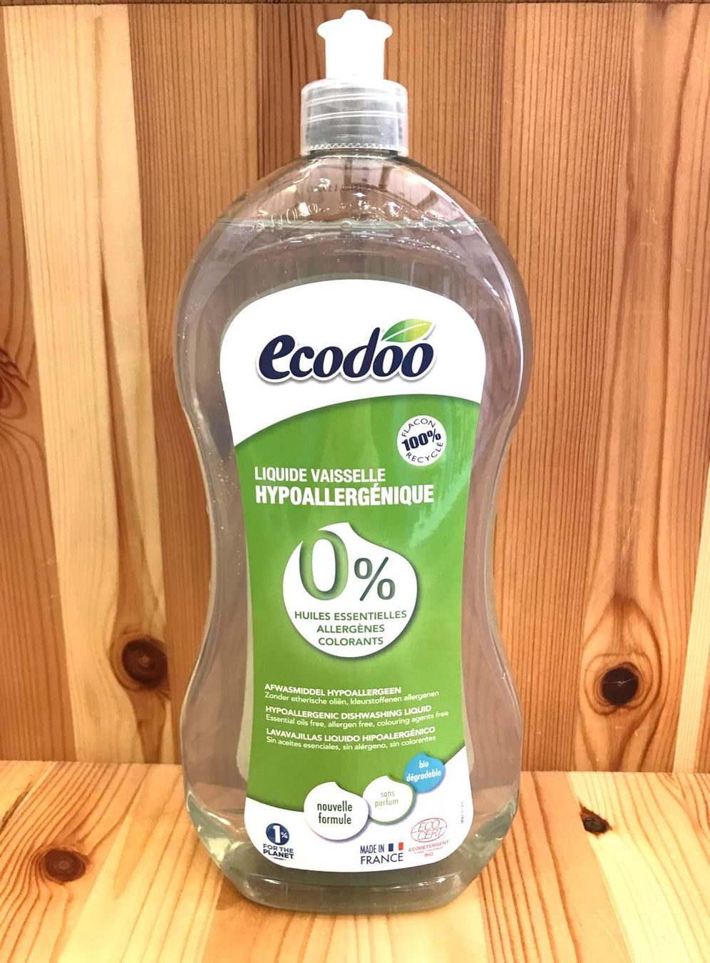 天然環保低敏洗潔精 (大支裝) Ecodoo Hypoallergenic Eco Dishwashing Liquid  (1L)