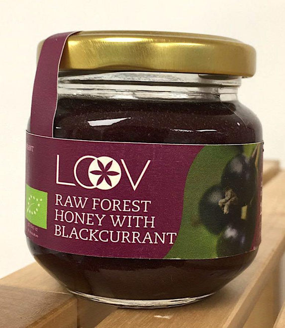 有機黑加侖子粉混合森林原生蜂蜜 Raw Forest Honey with Blackcurrant (150g)